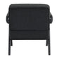 LAYTON BLACK ONYX BOUCLE ARMCHAIR/BLACK PAINTED WOOD FRAME