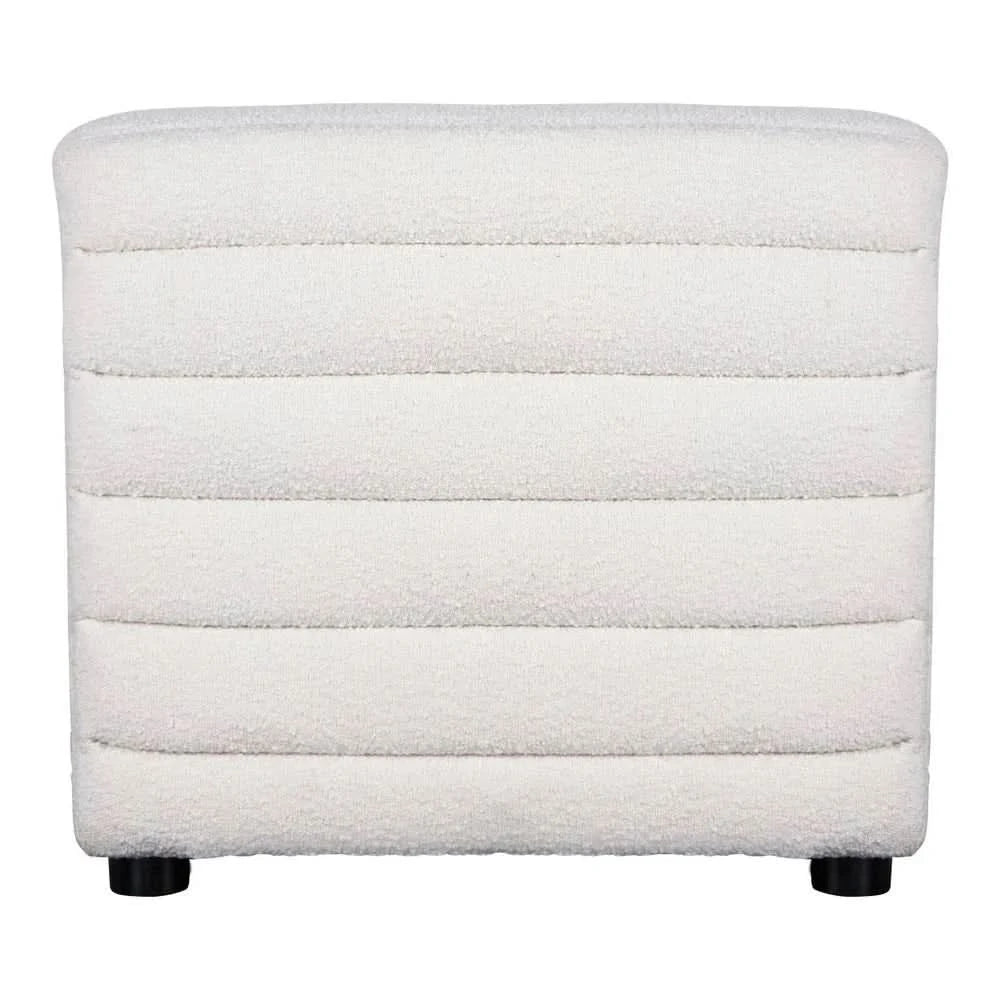 MEREDITH BOUCLE OCCASIONAL CHAIR LOUNGE CHAIR WHITE