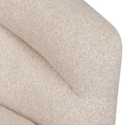 BRYNN  SWIVEL BOUCLE ARMCHAIR WHITE