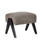 PELLERIN FABRIC ARMCHAIR & MATCHING STOOL FAWN