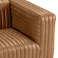 BUFFY 3-SEATER SOFA TOP GRAIN COW LEATHER  LIGHT BROWN