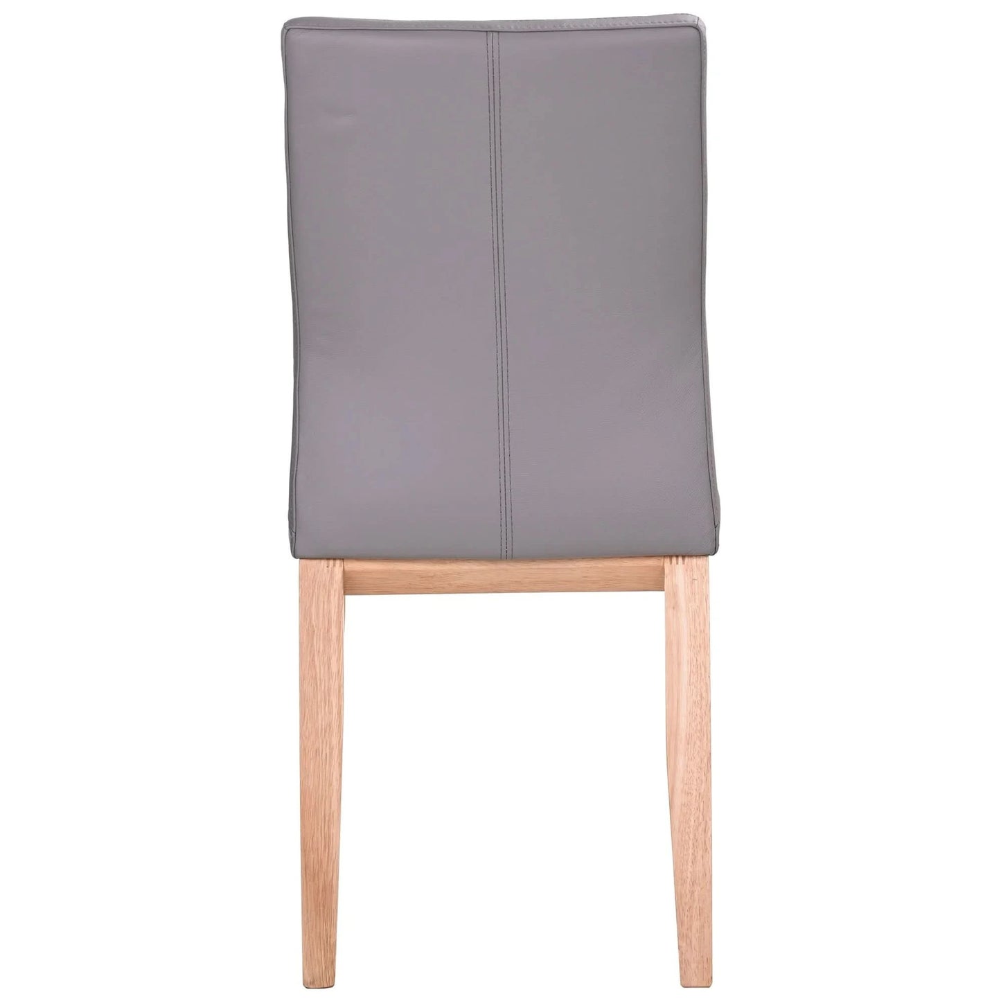 OAKLEY LEATHER DINING CHAIR MID-GRAY/NATURAL