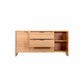 KIPLING MESSMATE TIMBER 2-DOOR 3-DRAWER BUFFET SIDEBOARD NATURAL