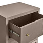 JAYLA LARGE TAUPE 2-DRAWER LARGE BEDSIDE TABLE