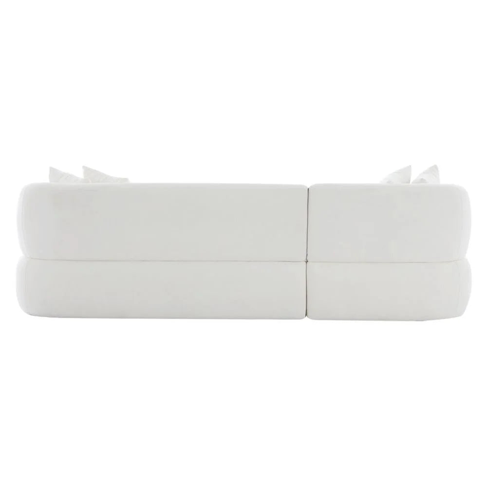 BEECHAM MODULAR 3-SEATER CORNER SOFA WITH LHF CHAISE - NATURAL CHENILLE