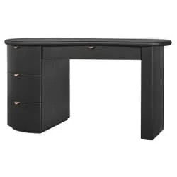 DELMAR  ASHWOOD VENEER 4-DRAWER HOME OFFICE DESK/ STUDENT DESK BLACK