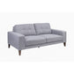 LIZ 3-SEATER + 2-SEATER MID-CENTURY GREY FABRIC SOFA SET