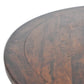CORMIER SOLID MANGO WOOD ROUND PEDESTAL DINING TABLE 120CM