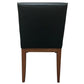 MORROW LEATHER DINING CHAIR BLACK/BLACKWOOD