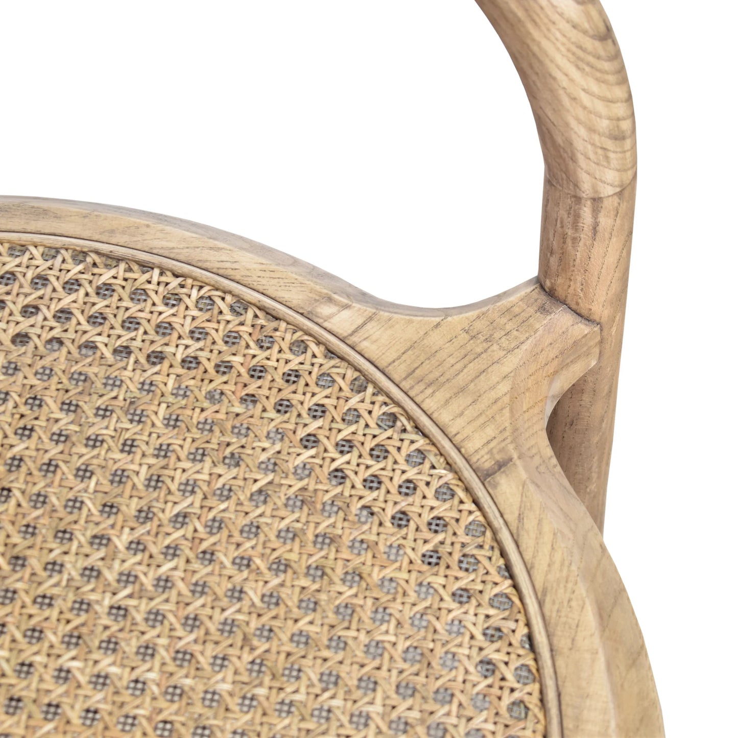 MERSEY SOLID OAK DINING CHAIR W/RATTAN SEAT NATURAL