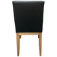 MORROW LEATHER DINING CHAIR BLACK/NATURAL