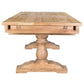 KAMURA SOLID OAK WOOD DOUBLE EXTENSION DINING TABLE NATURAL 310CM