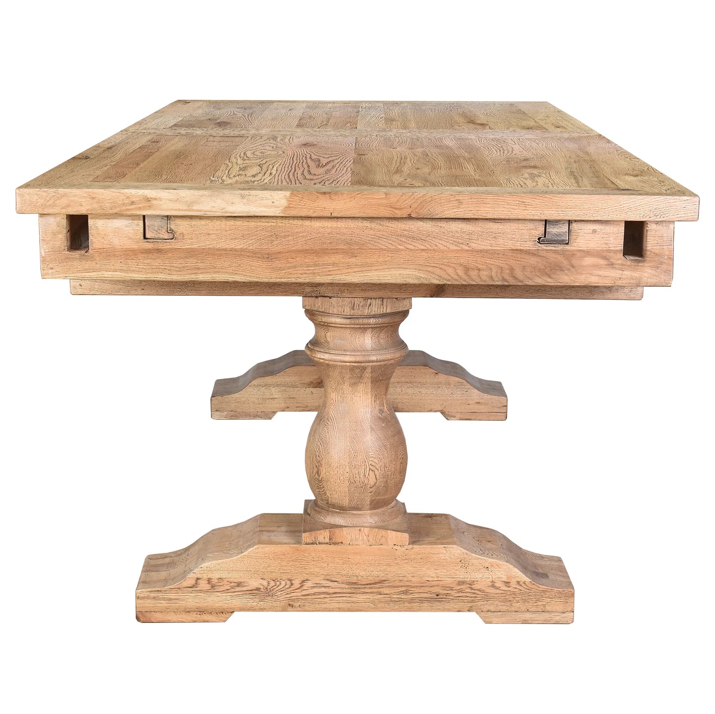 KAMURA SOLID OAK WOOD DOUBLE EXTENSION DINING TABLE NATURAL 310CM