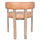 FELICE CARAMEL LEATHER DINING CHAIR WITH WHITEWASH LEGS