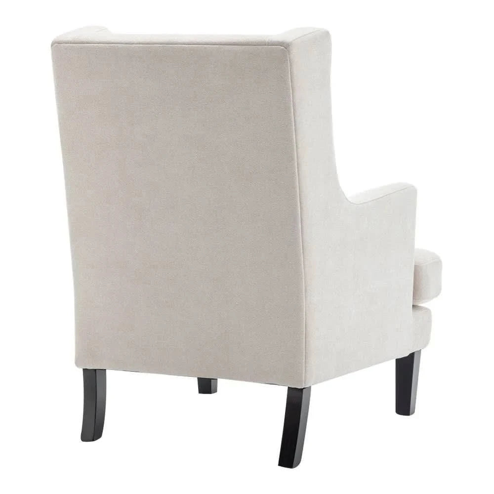 SILAS PEARL CHENILLE WING BACK ARMCHAIR/OCCASIONAL CHAIR