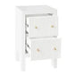 JAYLA PETITE WHITE 2-DRAWER BEDSIDE TABLE
