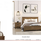SCOTTI SOLID PINE DOUBLE BED  AGED SUNDRIED ASH COLOUR