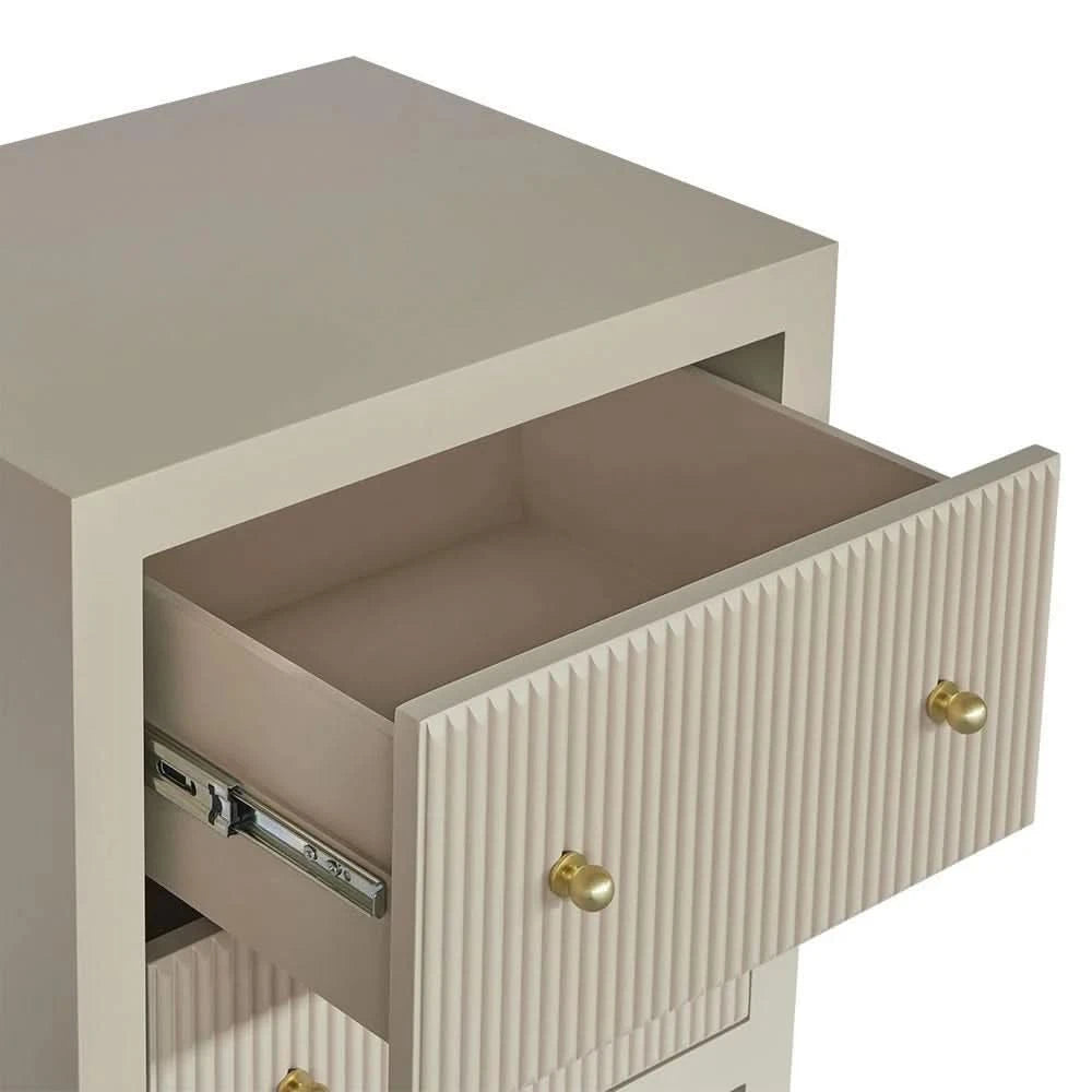 JAYLA SMALL BEIGE  2-DRAWER BEDSIDE TABLE