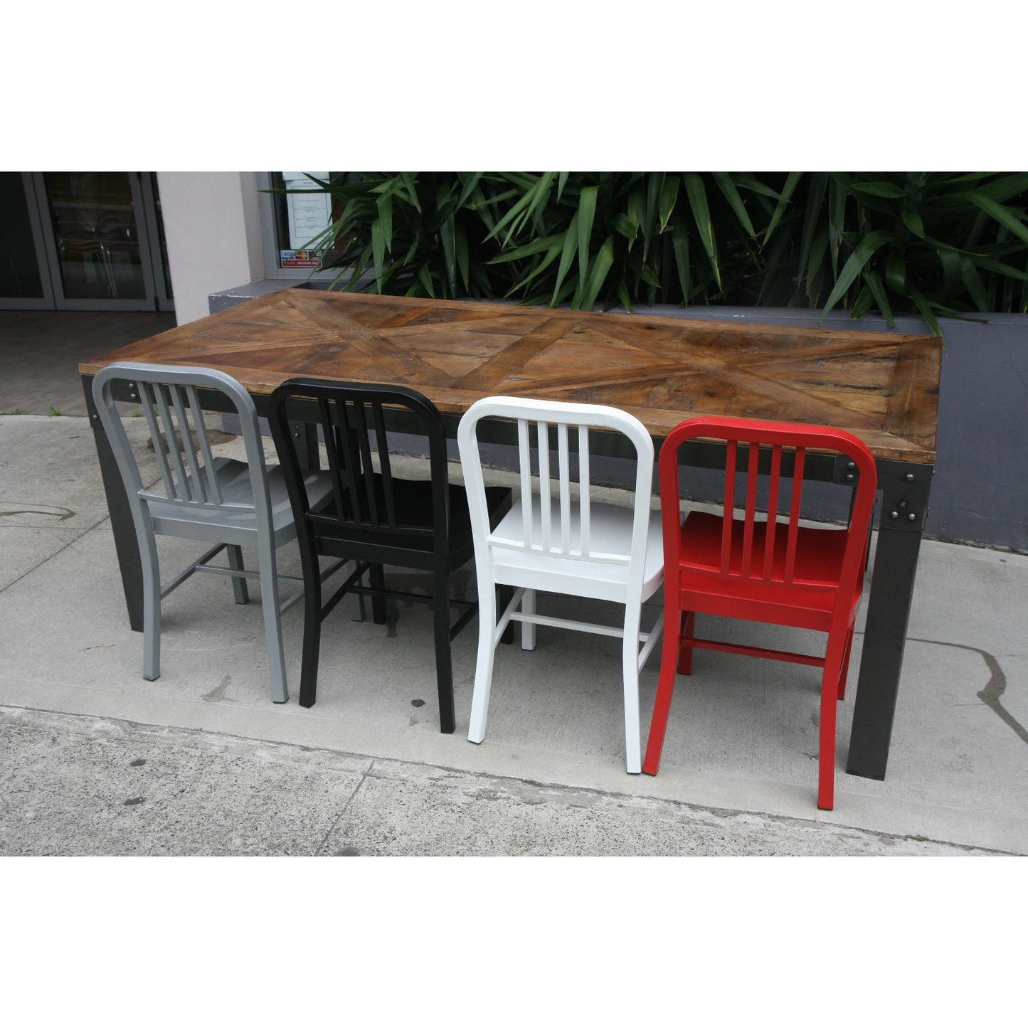 NEW RECYCLED OREGON Table Bench Setting