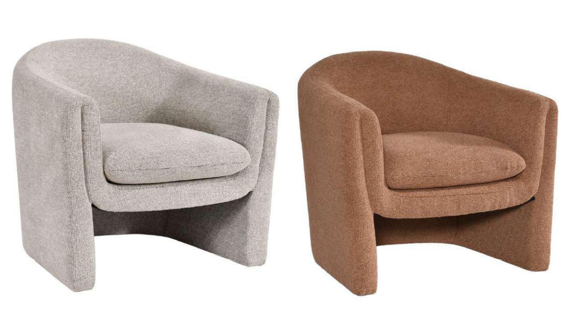 MAGNA CONTEMPORARY FABRIC ARMCHAIR /ACCENT CHAIR/OCCASIONAL CHAIR CINNAMON