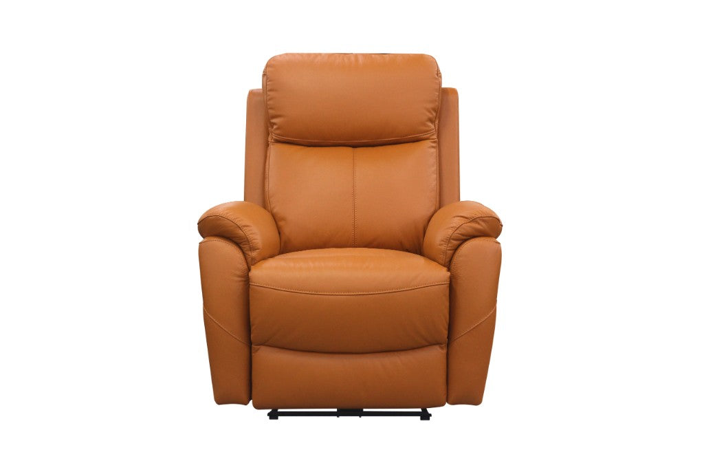 HAWES 3 PIECE ELECTRIC RECLINER 3-SEATER SOFA & 2 ARMCHAIRS TANGERINE COLOUR