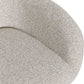 EVERLEE FABRIC SWIVEL DINING ARMCHAIR/ACCENT CHAIR BONE COLOUR