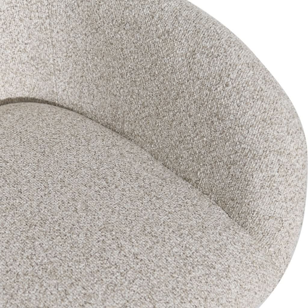 EVERLEE FABRIC SWIVEL DINING ARMCHAIR/ACCENT CHAIR BONE COLOUR