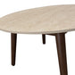 SEVERIN SOLID & VENEER MALAYSIAN HARDWOOD ROUND COFFEE TABLE  WALNUT DIA.80CM
