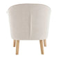 ELMORE CHENILLE FABRIC TUB CHAIR/OCCASIONAL CHAIR CREAM