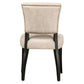 SET OF 2 CAVENDISH LINEN DINING CHAIR BEIGE/BLACK