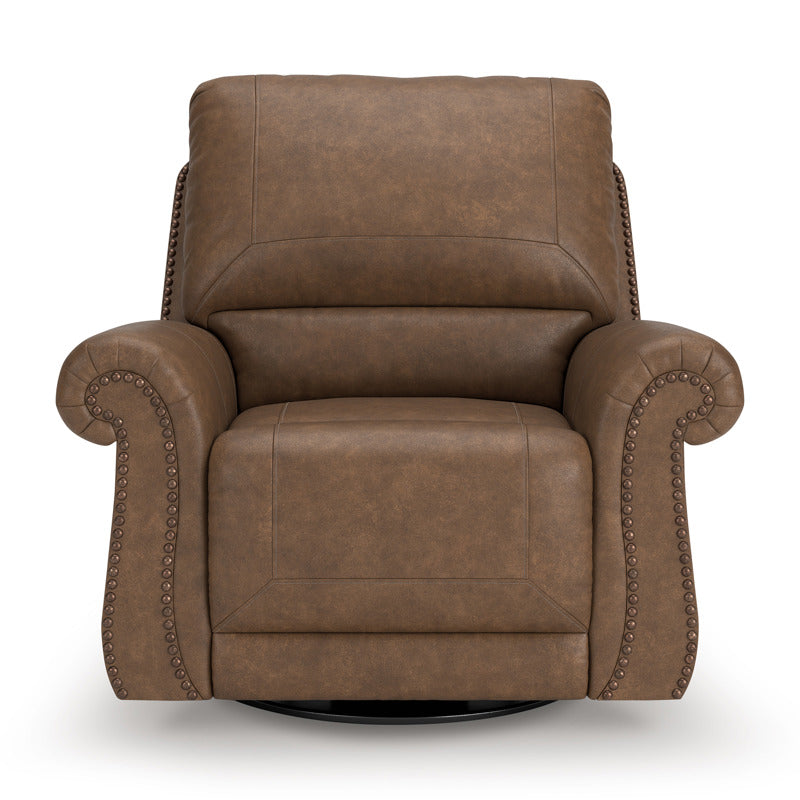 EMBER FAUX LEATHER 1 SEATER RECLINER ARMCHAIR/ROCKING CHAIR BROWN