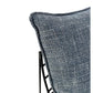 SILVA FABRIC ARMLESS LOUNGE CHAIR  EASY CHAIR ACCENT CHAIR IN MARINE