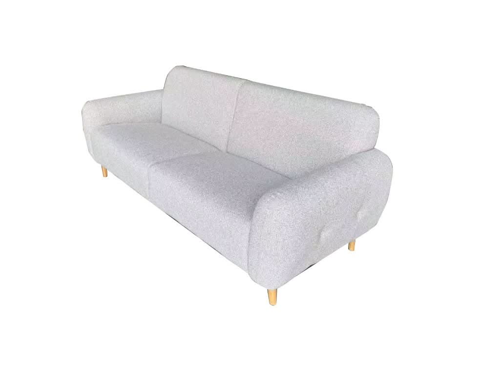 BARBOUR FABRIC 3-SEATER SOFA SILVER