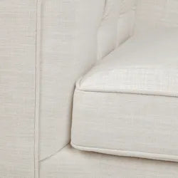 CLANCY-3-SEATER TUFTED SOFA NATURAL LINEN