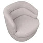 BRYNN BOUCLE SWIVEL ARMCHAIR WARM GREY