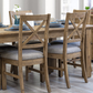 DEVONSHIRE ACACIA TIMBER 7 PIECE DINING SET -1 DINING TABLE  180CM & 6 DEVONSHIRE DINING CHAIRS BRUSHED KHAKI