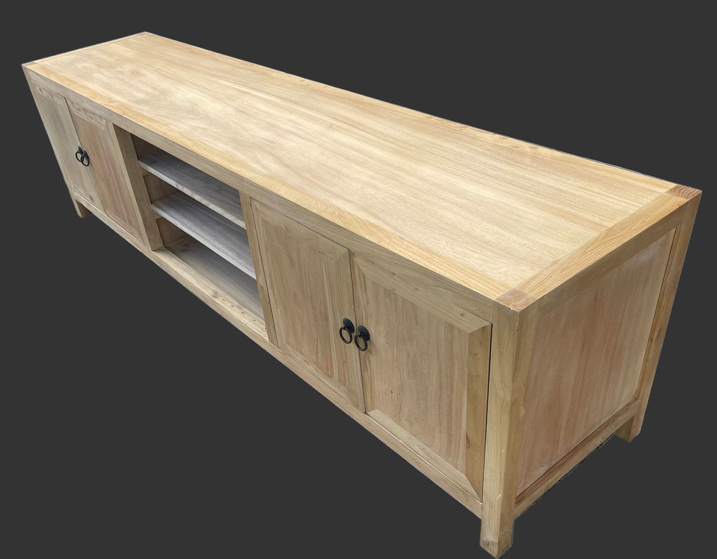 BORDEAUX SOLID ELM WOOD TV UNIT 200CM
