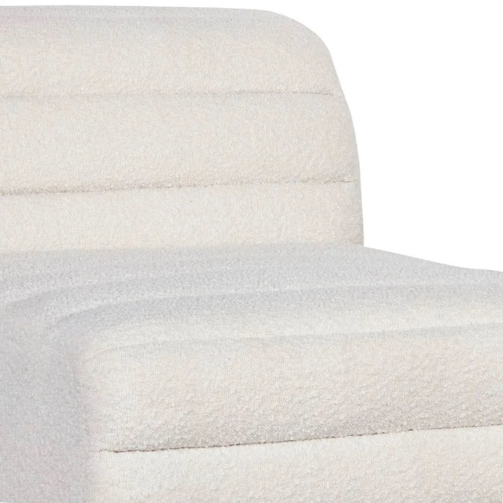 MEREDITH BOUCLE OCCASIONAL CHAIR LOUNGE CHAIR WHITE