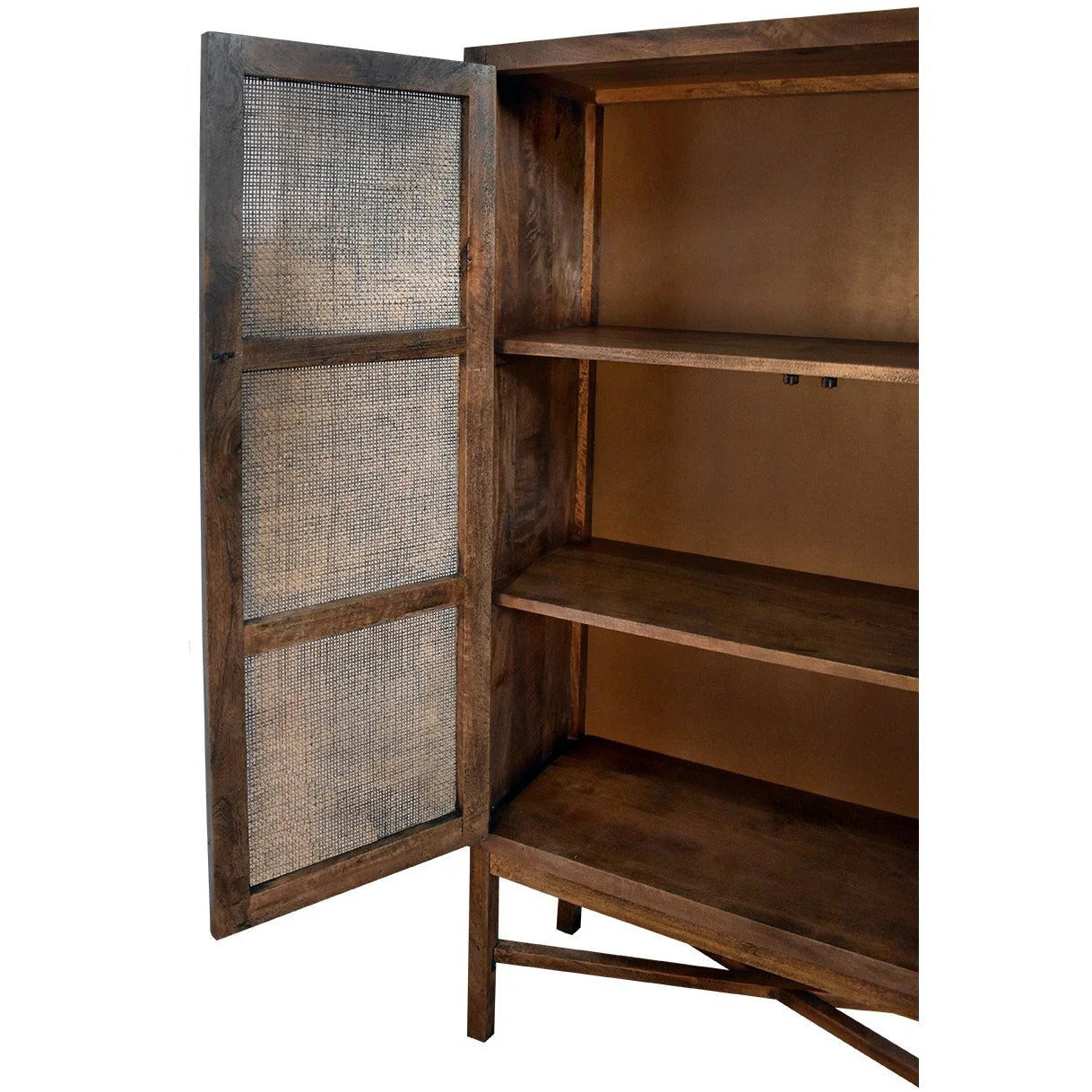 ELDRIDGE SOLID MANGO WOOD TIMBER TALL CUPBOARD CABINET WALL UNIT HONEY BROWN (Copy)