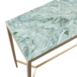 MELINA CONSOLE TABLE/HALL TABLE DUSTYJADE MARBLE/GOLD STAINLESS STEEL