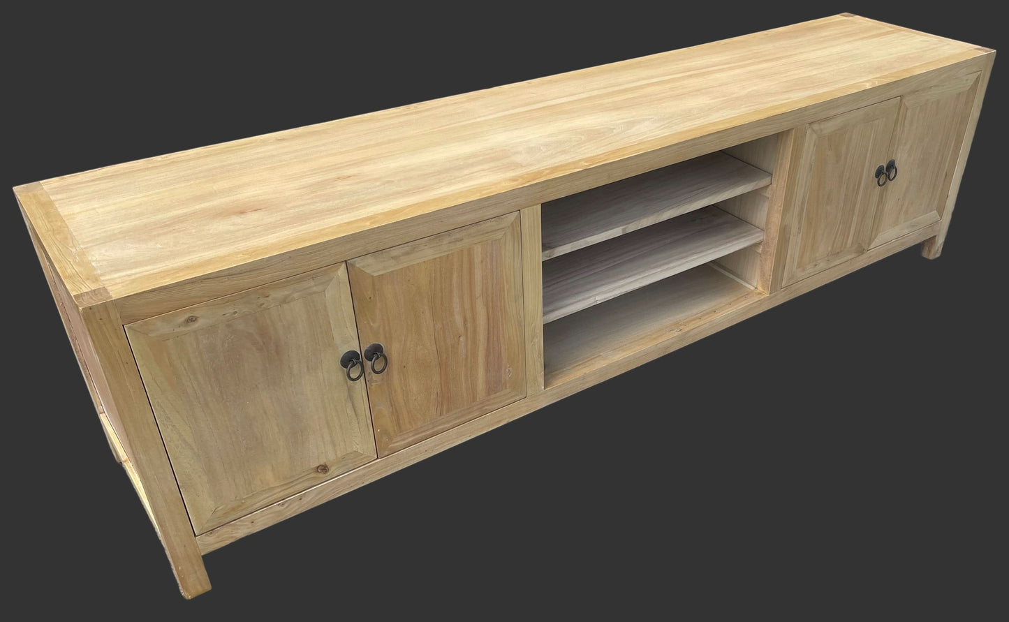 BORDEAUX SOLID ELM WOOD TV UNIT 200CM