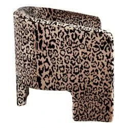 GRETCHEN LEOPARD CHENILLE ARMCHAIR