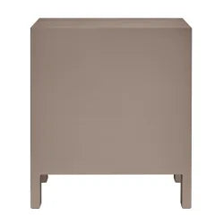 JAYLA LARGE TAUPE 2-DRAWER LARGE BEDSIDE TABLE