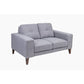 LIZ 3-SEATER + 2-SEATER MID-CENTURY GREY FABRIC SOFA SET