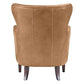 ANSEL LIGHT BROWN ARMCHAIR TOP GRAIN COW LEATHER