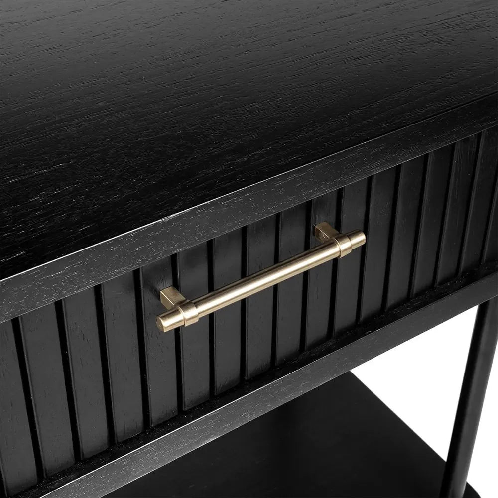 PEMBROKE 2-DRAWER CONSOLE TABLE/HALL TABLE BLACK