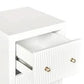 JAYLA PETITE WHITE 2-DRAWER BEDSIDE TABLE
