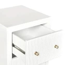 JAYLA PETITE WHITE 2-DRAWER BEDSIDE TABLE
