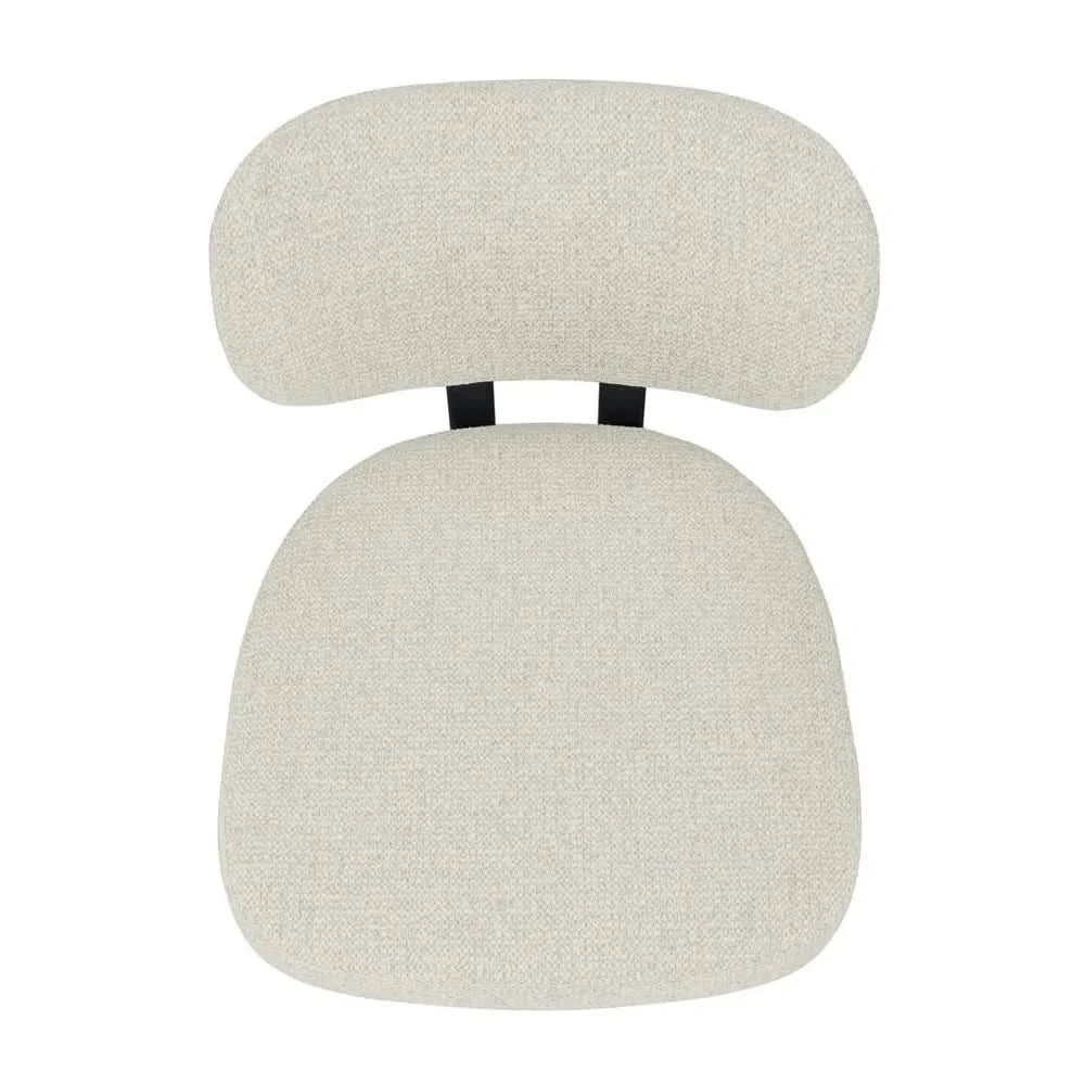 KILBRIN NATURAL CHENILLE/BLACK METAL DINING CHAIR