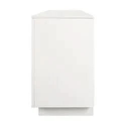 HAMPSHIRE WHITE MARBLE/ WHITE OAK 4-DOOR BUFFET/SIDEBOARD